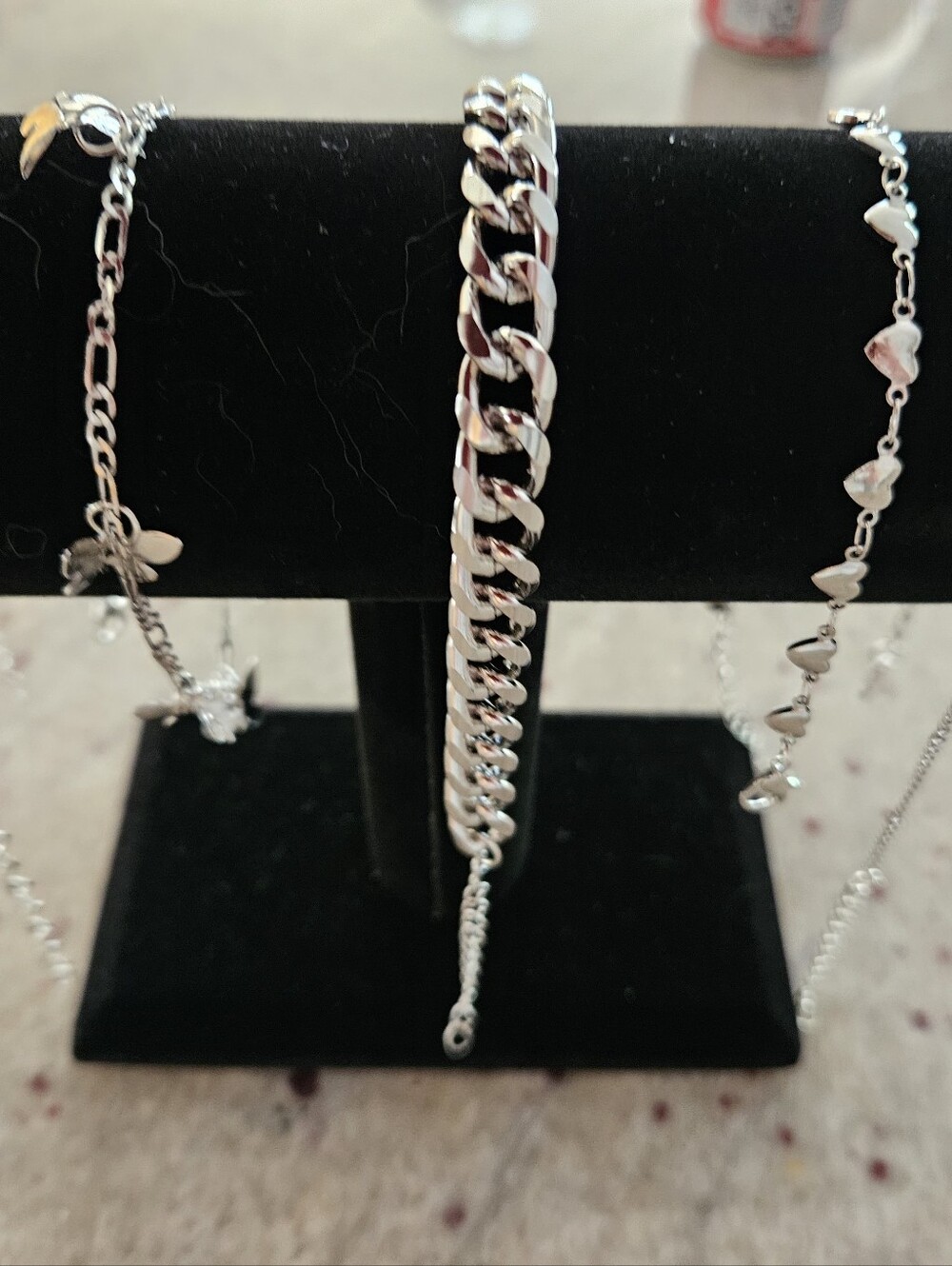 Like NEW ☆ Lot Of 7 Silver Bracelets PRETTY! - Picture 2 of 4